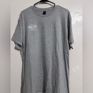 Gray 'Homebody Mode' Graphic Tee handmade unisex size large